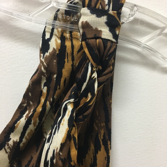 SKY BRAND SILK ANIMAL LEOPARD PRINT TOP LEATHER BELT EUC - Picture 7 of 7